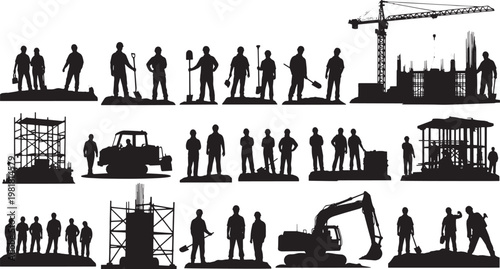 Flat design vector illustration of diverse urban professionals in motion