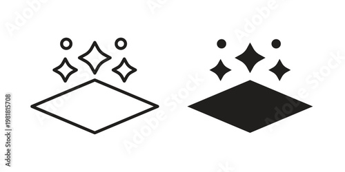 Clean floor surface icon and symbol. Vector icon editable set