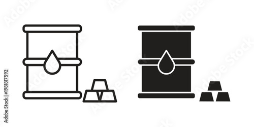 Commodity icon and symbol. Vector icon editable set