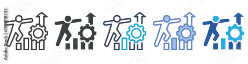 Improvement icon set multiple style collection