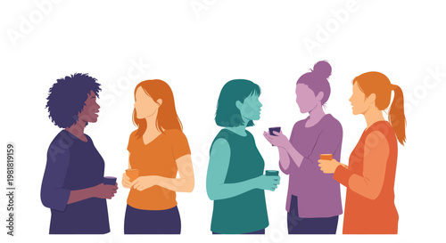 Diverse group of people standing together.