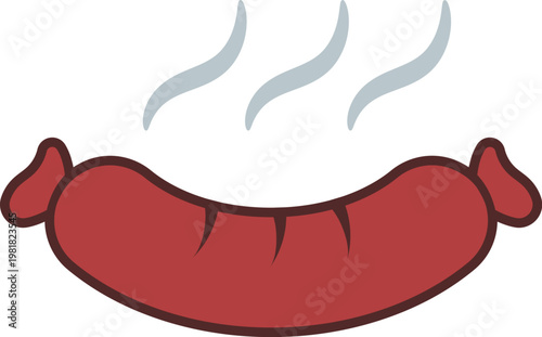 Illustration of a grilled sausage.