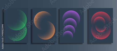 Abstract gradient backgrounds colorful shapes for modern designs and digital art