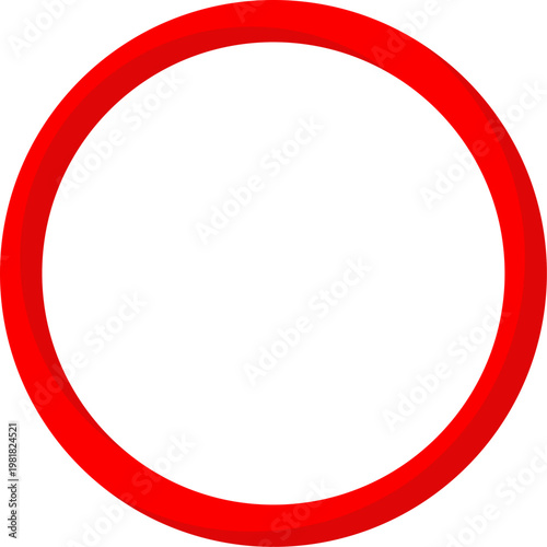 Free Download Red circular hollow ring vector icon for minimalist interface design - GFXLoad