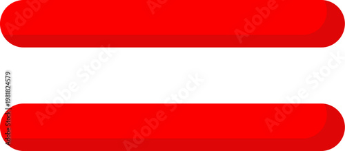 Red equals math symbol icon for result and calculation logic