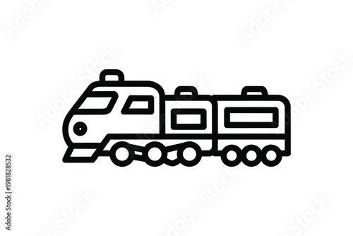 Modern highspeed train with cargo carts illustration perfect for transport and logistics concepts