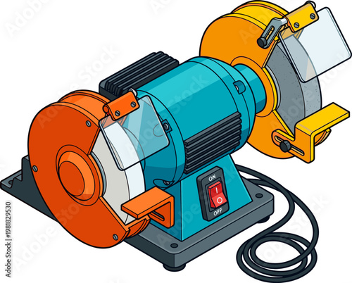 Electric bench grinder machine for sharpening metal tools