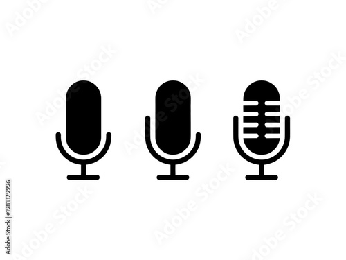 Three Microphones For Audio Recording Concepts