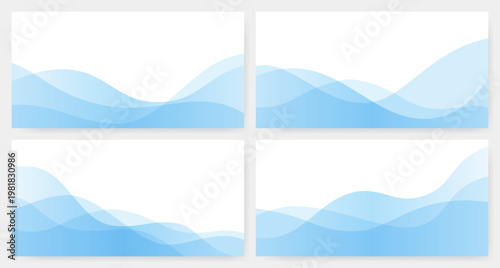 抽象的な波の背景セット