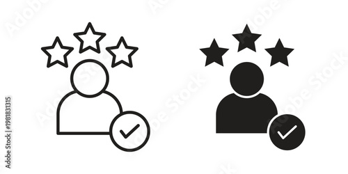 Customer experience icon and symbol. Vector icon editable set