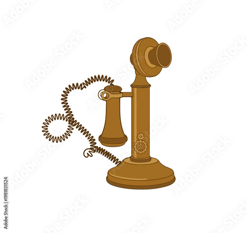 Candlestick Telephone Vector
