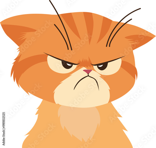 grumpy cat sad emotions animal cartoon