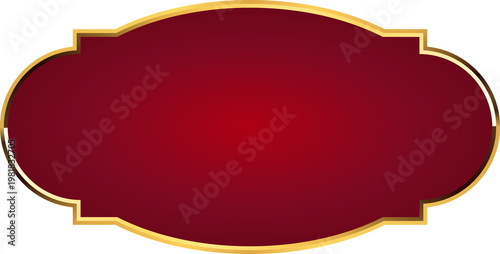 Red and Gold Luxury Frame Text Box Illustration