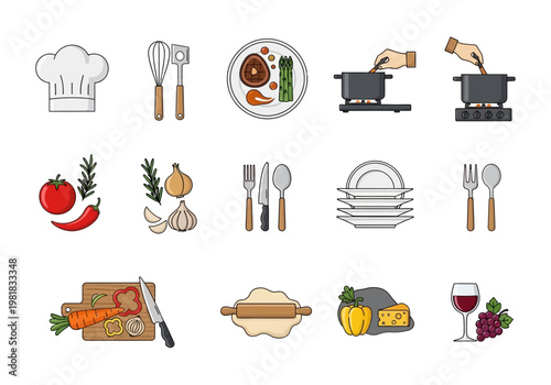 Food and drink icons collection.