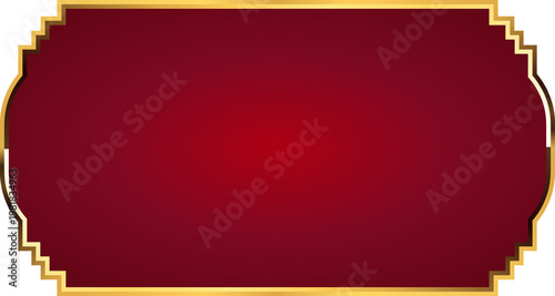 Red and Gold Luxury Frame Text Box Illustration