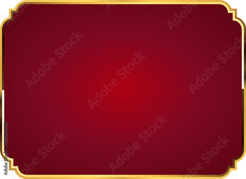 Red and Gold Luxury Frame Text Box Illustration