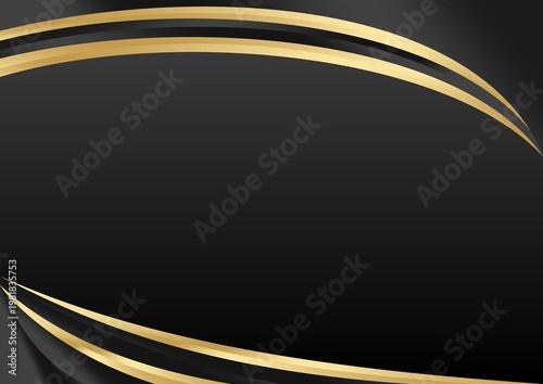 Black and Gold Elegant Frame Border