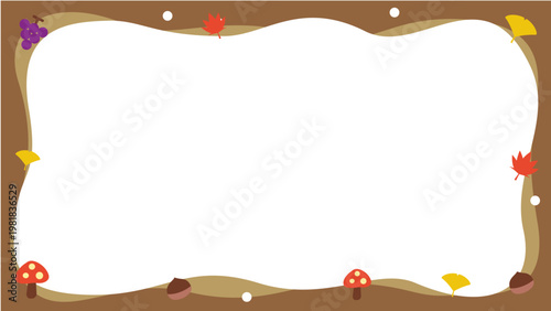 流体シェイプのフレーム　秋