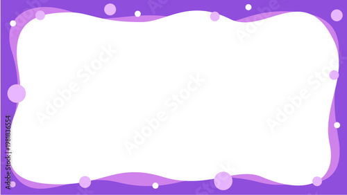 流体シェイプのフレーム　紫