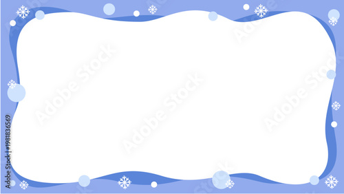 流体シェイプのフレーム　冬