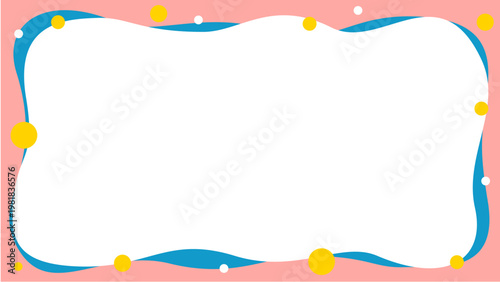 流体シェイプのフレーム　優しい色合い