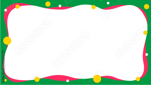 流体シェイプのフレーム　クリスマスカラー