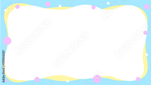 流体シェイプのフレーム パステル