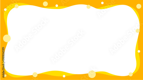 流体シェイプのフレーム　黄色