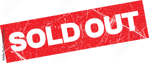 Red Sold Out Stamp Graphic