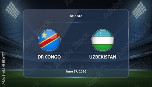 DR Congo vs Uzbekistan Soccer Match Scoreboard