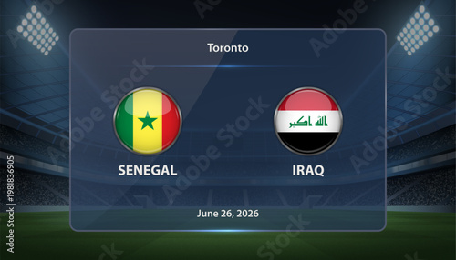 Senegal vs Iraq Soccer Match Scoreboard