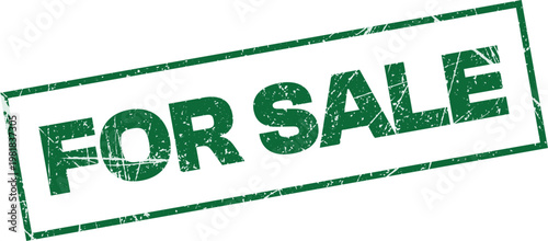 Green For Sale Stamp Graphic