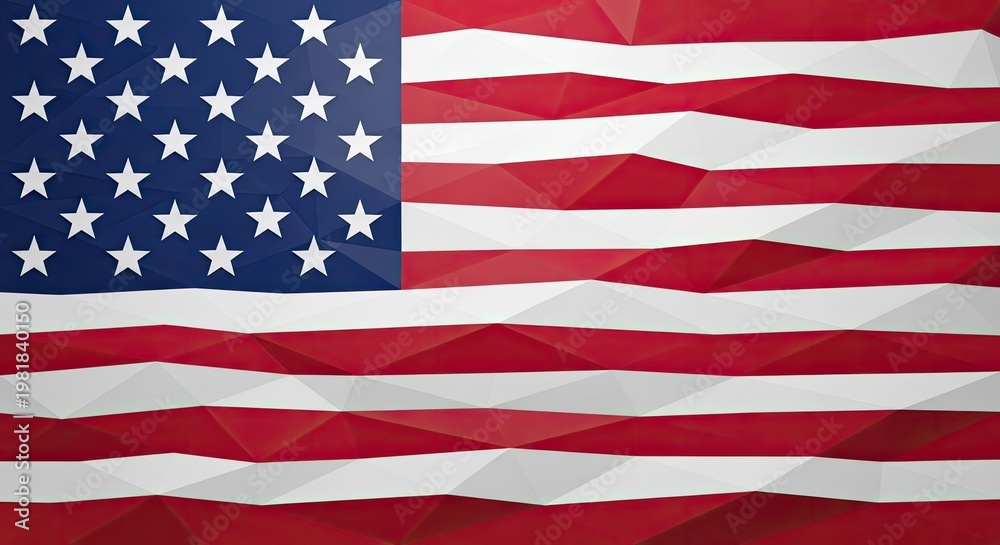 Fototapeta premium Waving american flag a symbol of freedom and national pride