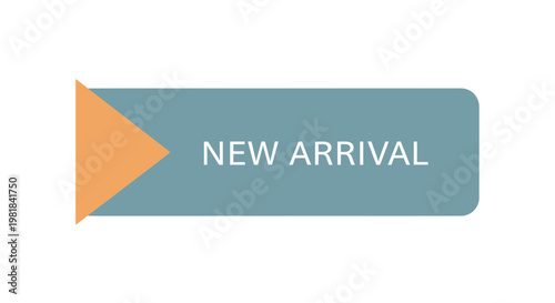 New Arrival Text Banner with Orange Arrow