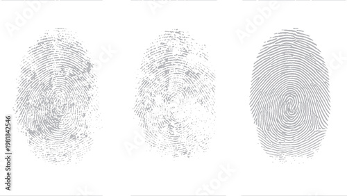 Finger print on white background. 