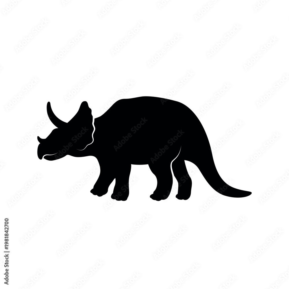 Obraz premium Dinosaur drawing silhouette element