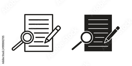 Defining icon and symbol. Vector icon editable set