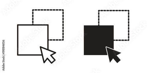 Drag and drop icon and symbol. Vector icon editable set