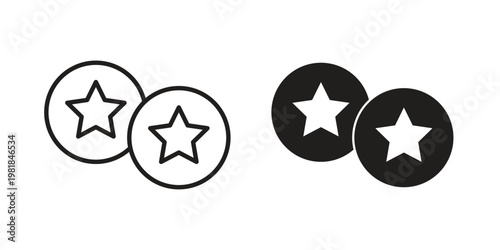 Earn point icon and symbol. Vector icon editable set