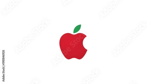 red apple with heart