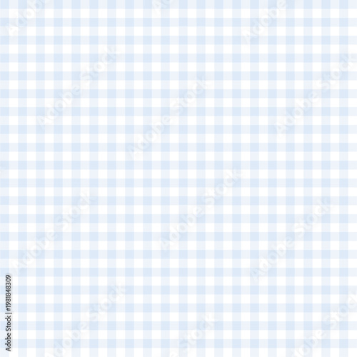Light Blue gingham check pattern background, cute seamless pastel grid texture