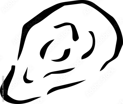 Mussel Shell - Hand Drawn Whimsical Coastal Wedding Table Illustration