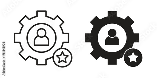 Employee skills icon and symbol. Vector icon editable set