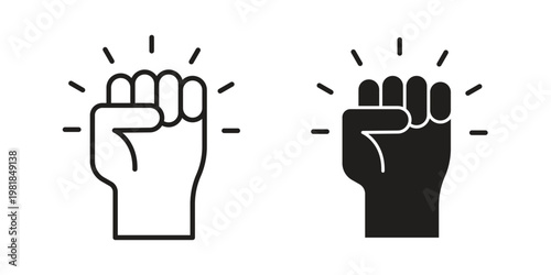 Empowerment icon and symbol. Vector icon editable set