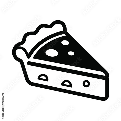 A slice of cheese with holes Vector