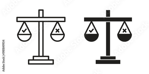 Ethics icon and symbol. Vector icon editable set