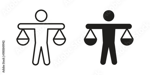 Ethics icon and symbol. Vector icon editable set