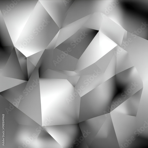 Abstract geometric polygon gradient grayscale distorted shape modern digital texture create dynamic abstract geometric polygon pattern with