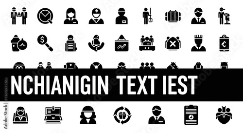 Diverse Business Professionals Collaborate in Modern Office Space, Black and White Graphic Design