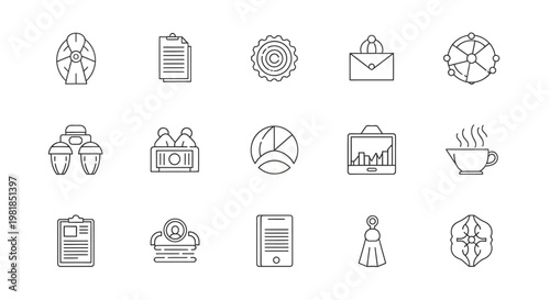 Business Icons Collection, Digital Art, Online Environment, Graphic Design, Minimalist Viewpoint, Creative Concepts